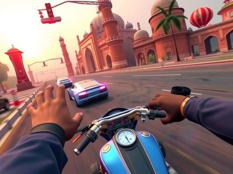 Inundation Race King multiplayer racing scene with Indian landmarks